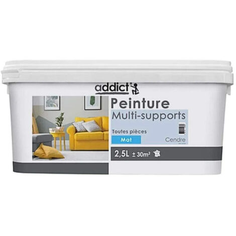 Peinture Addict Déco.m&bois Mat Cendre 2,5l - Addict