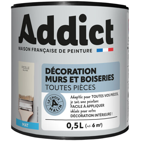 Peinture Addict Déco.m&bois Mat Ficelle 0,5l - Addict