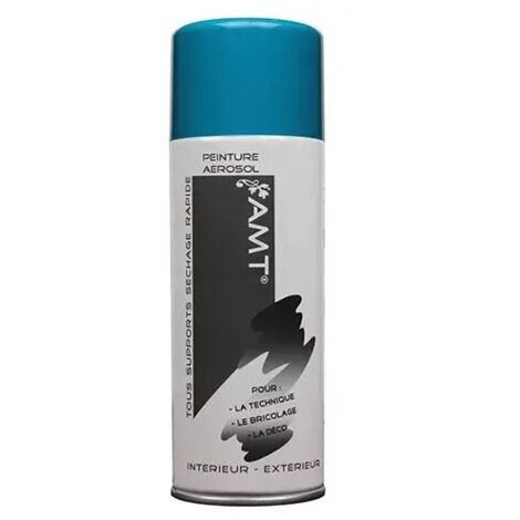 Peinture aérosol - AMT - Bleu turquoise - 330 ml - Résistance aux intempéries - Pour tous supports