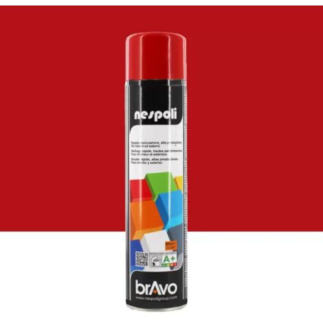 Peinture Aérosol BRAVO NESPOLI - Rouge Feu (600ml) 0,6 L