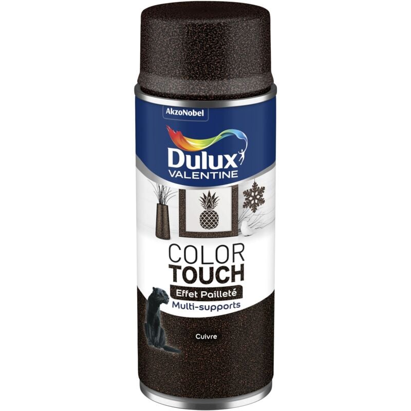 Peinture Aérosol Color Touch - Effet Pailleté Cuivre 400 ml Dulux Valentine