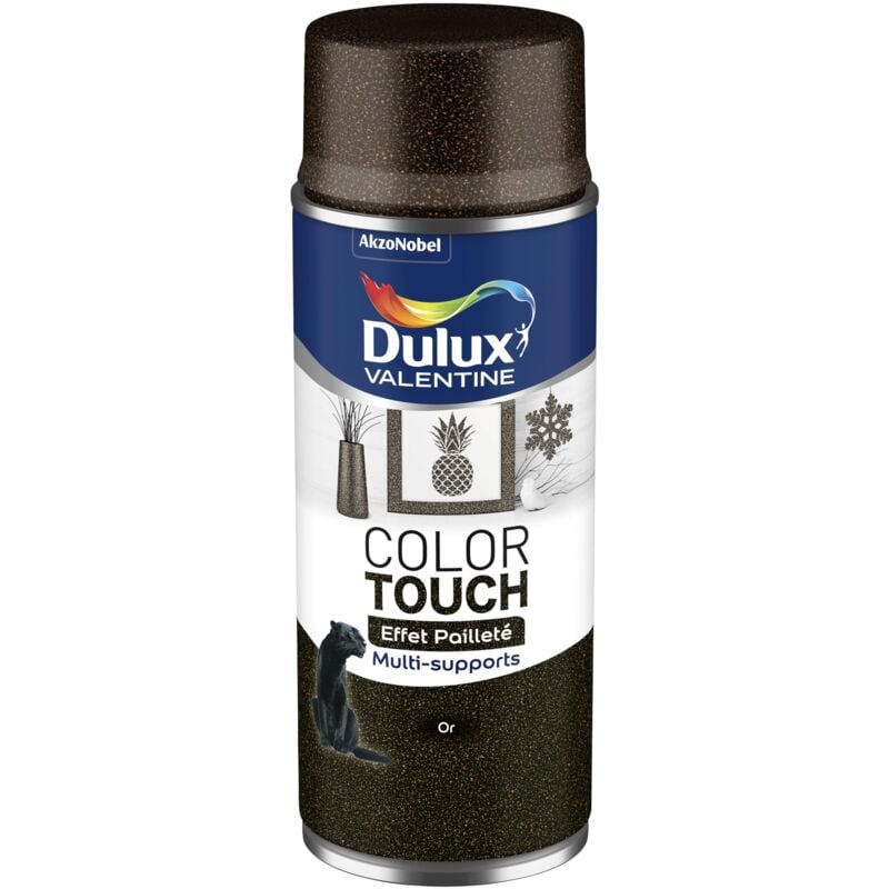 Peinture Aérosol Color Touch - Effet Pailleté Or 400 ml Dulux Valentine