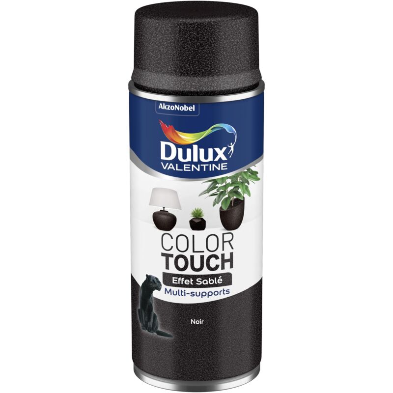 Peinture Aérosol Color Touch - Effet Sablé Noir 400 ml Dulux Valentine