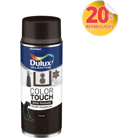 Peinture Aérosol Color Touch - Effet Pailleté Cuivre 400 ml - Dulux Valentine