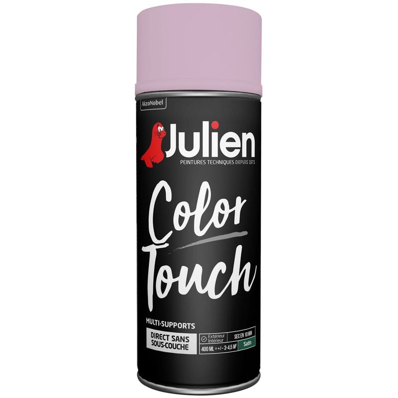Peinture aérosol Color Touch multi-supports - Satin Baby Doll - 400 ml - Julien