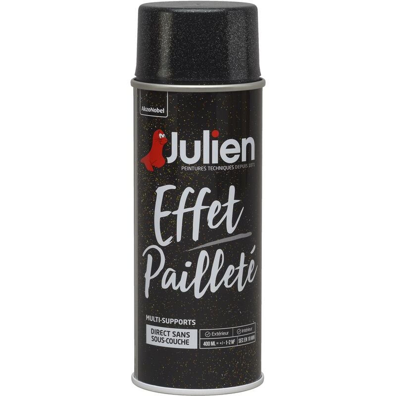 Peinture aérosol Effet Pailleté multi-supports - Argent - 400 ml Julien