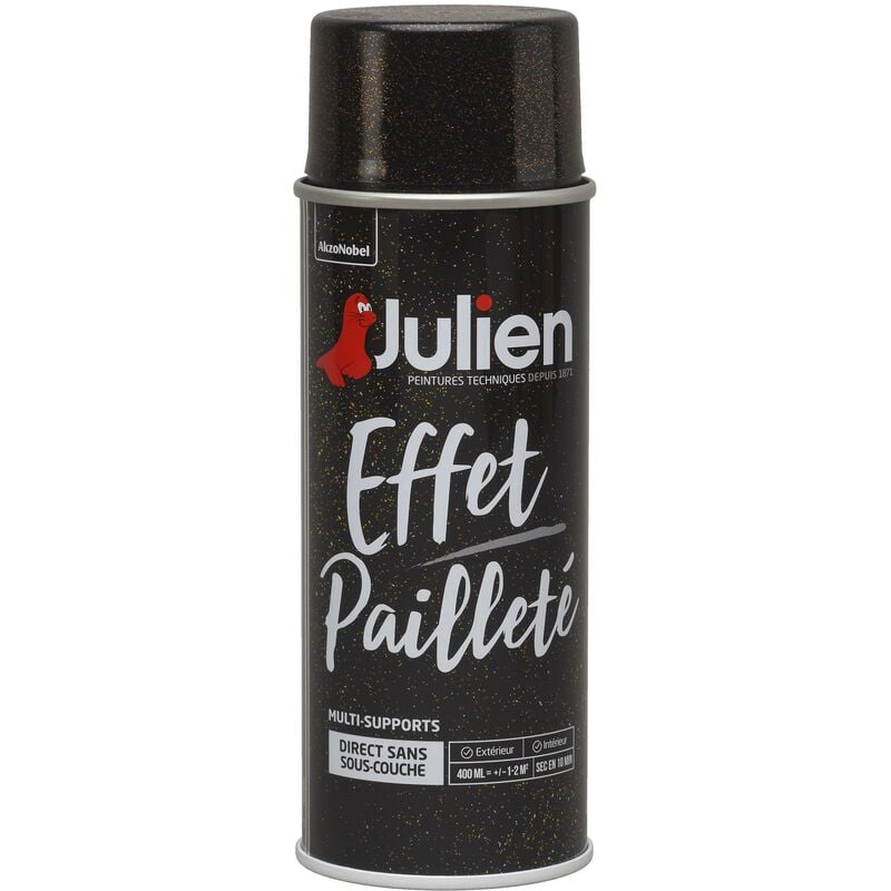 Peinture aérosol Effet Pailleté multi-supports - Cuivre - 400 ml Julien