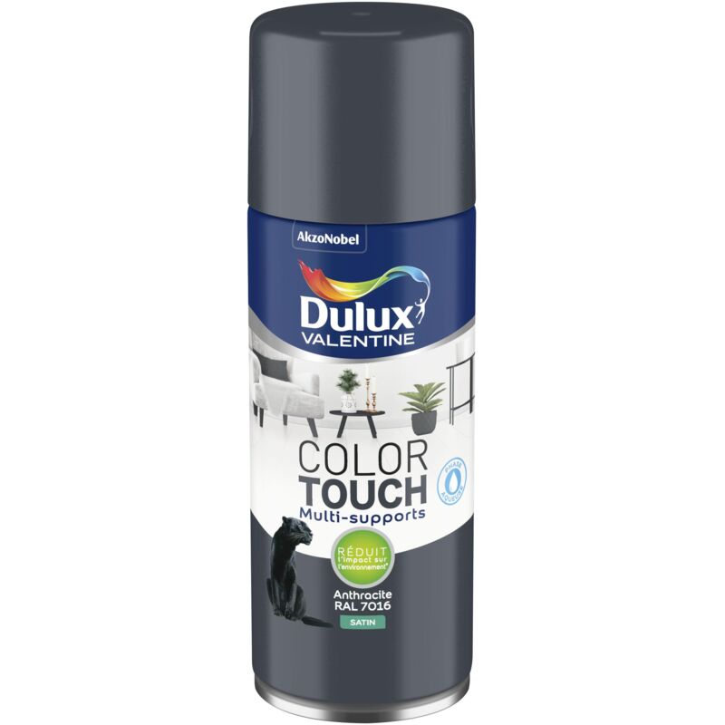 Dulux Valentine - Peinture Aérosol Color Touch - Satin Anthracite 400 ml