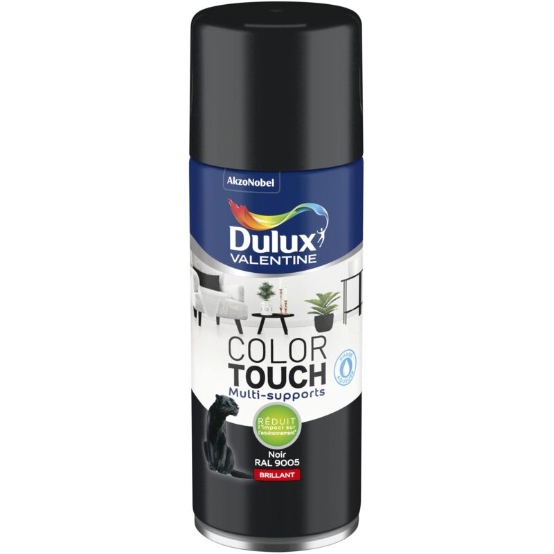 Dulux Valentine - Peinture Aérosol Color Touch - Brillant Noir 400 ml