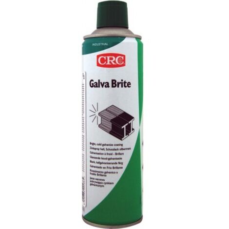 Peinture aérosol CRC Galva Brite, Gris, 400ml ( Prix pour 1 ) Protège de la corrosion, aspect de la galvanisation à chaud. Bonne adhérence sur surfaces métalliques.