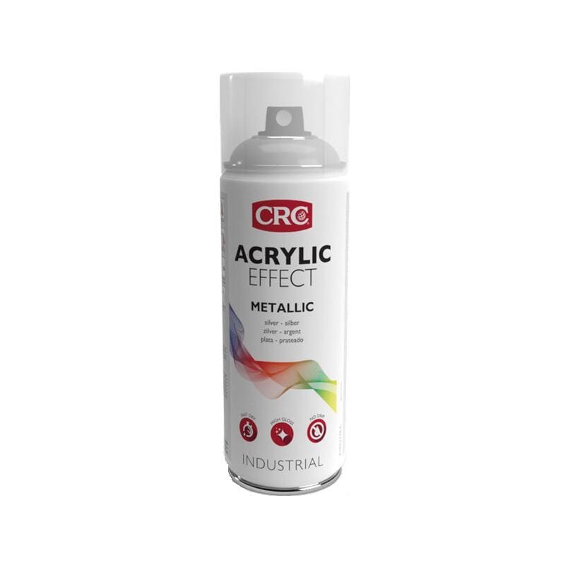 Peinture aérosol CRC Noir Mat, 400ml ( Prix pour 1 ). Effet métallique pour une grande variété de surfaces