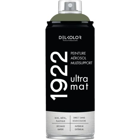 Peinture aérosol DELKOLOR 1922 MAT - 400 ml Couleur: KAKI