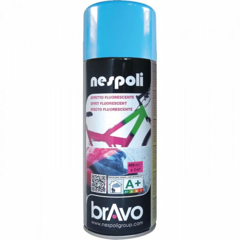 Peinture Aérosol Effet Fluorescent NESPOLI - Bleu (180502) 0,4 L