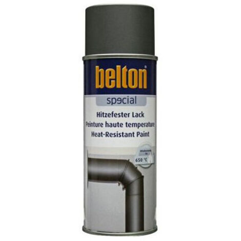 Peinture aérosol Haute température 650°C 400ml noir - BELTON AUTO-K