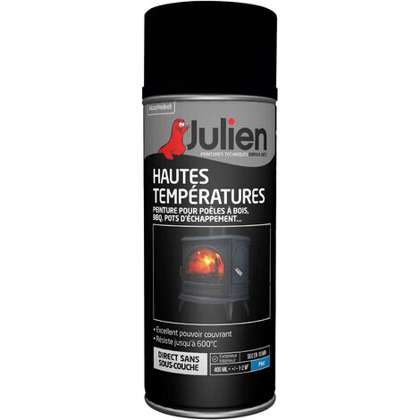 Peinture Aérosol Julien Hautes Températures Noir 400ml