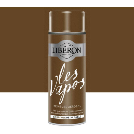 Peinture aérosol LIBÉRON Les Vapos Bronze Métal Sablé 0,4 L
