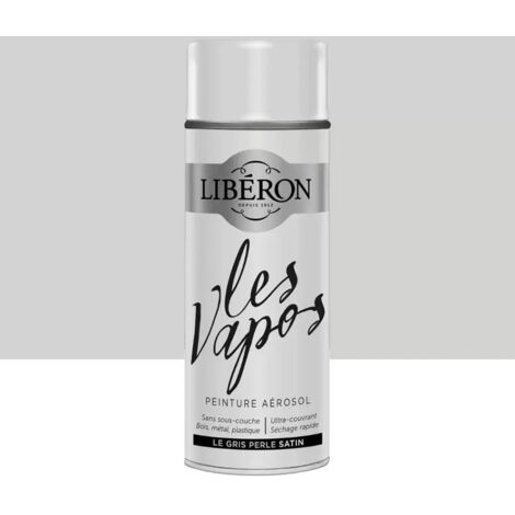 Peinture aérosol LIBÉRON Les Vapos Satin Le Gris Perlé 0,4 L