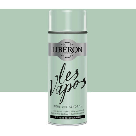 Peinture aérosol LIBÉRON Les Vapos Satin Le Vert Tendre 0,4 L