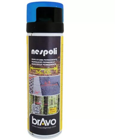 Peinture Aérosol Marquage Permanent NESPOLI - Bleu Fluo (182109) 0,5 L