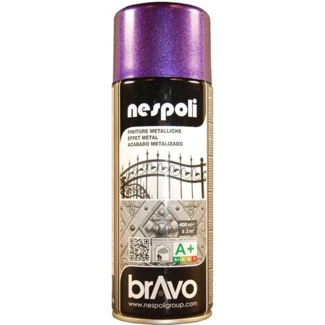 Peinture aérosol acrylique tous supports classique métallisé noir - 400ml