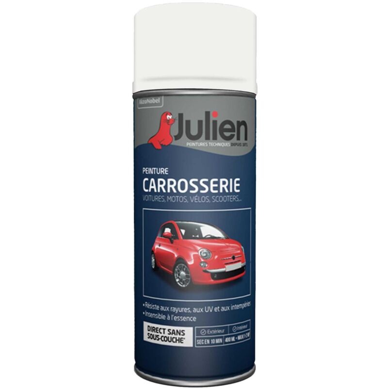 Julien - Peinture aérosol pour Carrosserie - Brillant Blanc Pur 37070 - 400 ml