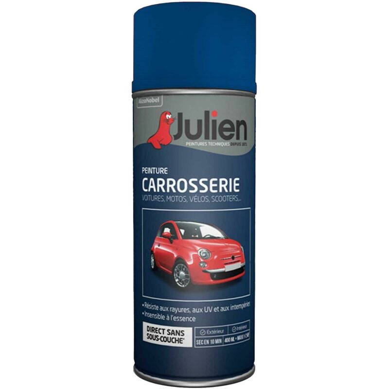 Julien - Peinture aérosol pour Carrosserie - Brillant Bleu Extrême Métal - 400 ml