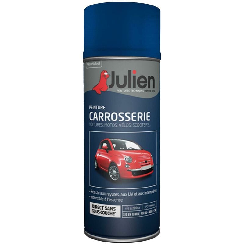 Julien - Peinture aérosol pour Carrosserie - Brillant Bleu Monaco Nacre Métal - 400 ml