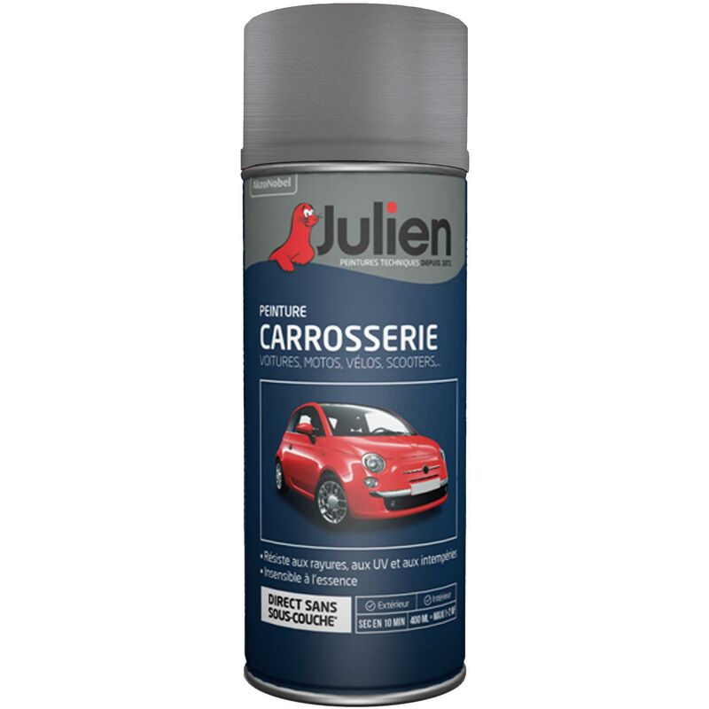 Julien - Peinture aérosol pour Carrosserie - Brillant Gris Métallisé 37060 - 400 ml