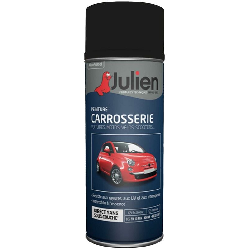 Julien - Peinture aérosol pour Carrosserie - Brillant Noir Magic Nacre - 400 ml