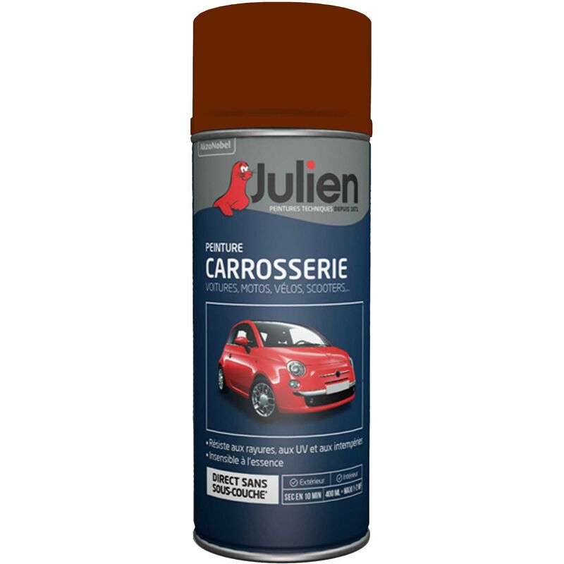 Peinture aérosol pour Carrosserie - Brillant Rouge Bordeaux 37095 - 400 ml Julien