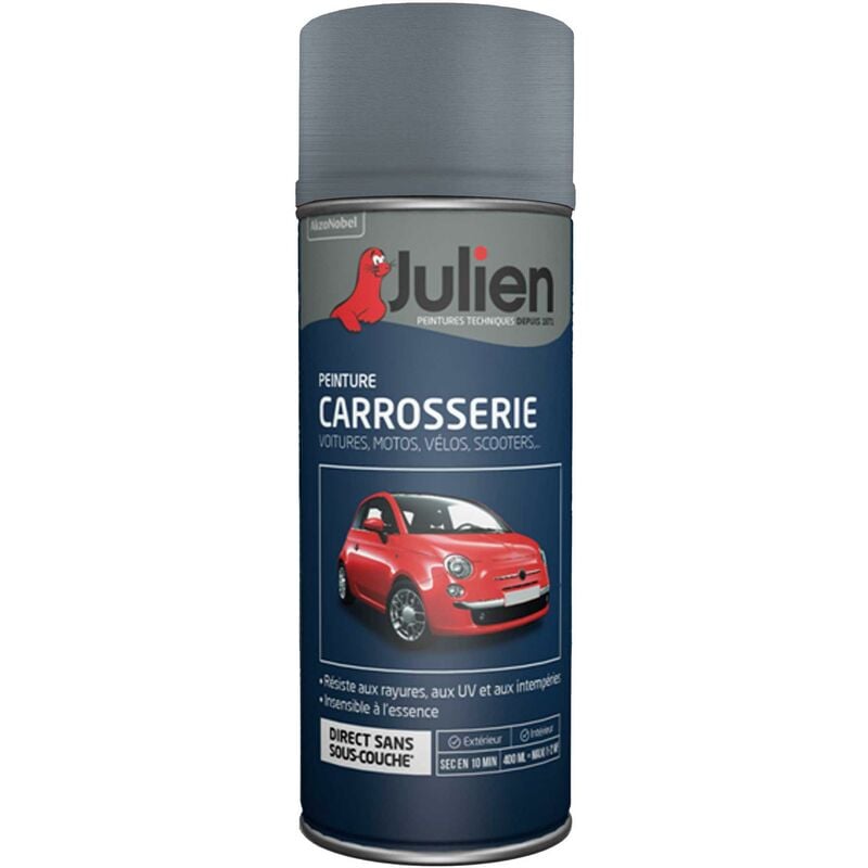 Peinture aérosol pour Carrosserie - Brillant Gris Altica Métal - 400 ml Julien