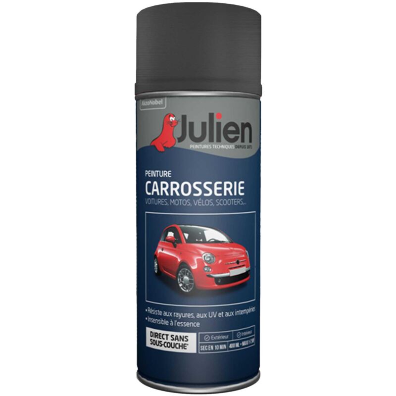 Julien - Peinture aérosol pour Carrosserie - Brillant Gris Cassiopée Nacre Métal - 400 ml