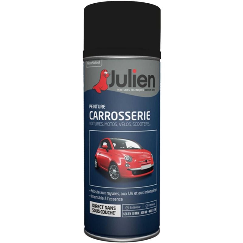 Julien - Peinture aérosol pour Carrosserie - Brillant Noir Nacre - 400 ml