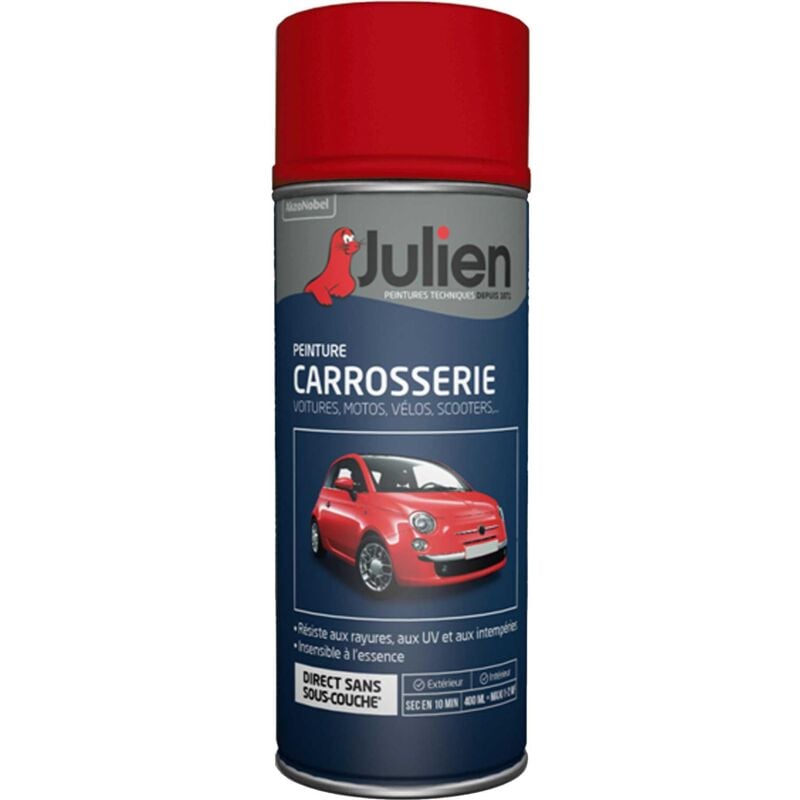 Peinture aérosol pour Carrosserie - Brillant Rouge Ferrari 37082 - 400 ml Julien