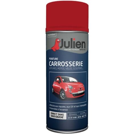 Peinture aérosol pour Carrosserie - Brillant Rouge Course 37091 - 400 ml - Julien