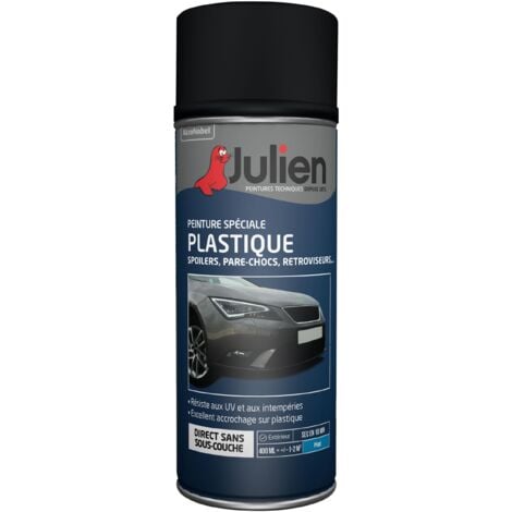 Peinture aérosol pour Plastique de Véhicules - Mat Gris - 400 ml - Julien