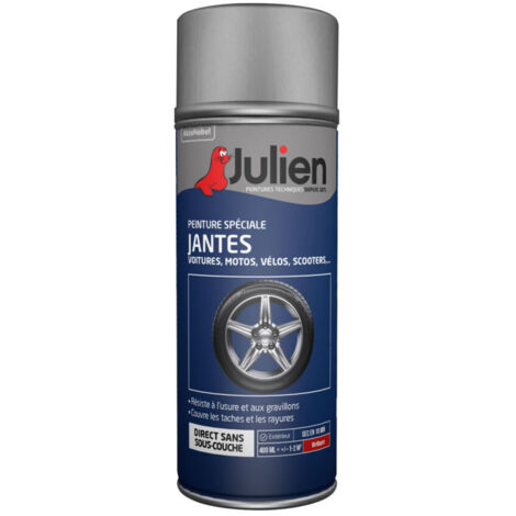 Peinture aérosol Spécial Jantes - Brillant Gris - 400 ml - Julien