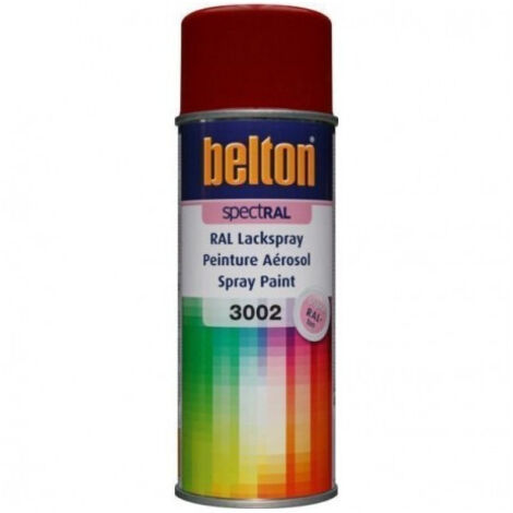 Peinture aérosol Spectral brillant 400ml ral  3002 rouge carmin - BELTON AUTO-K