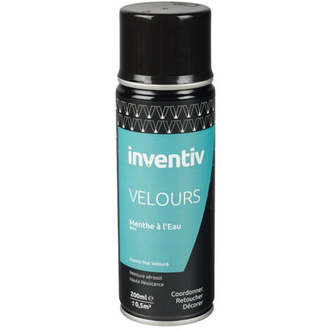 Peinture aérosol Velours Menthe à l'eau 200ml INVENTIV