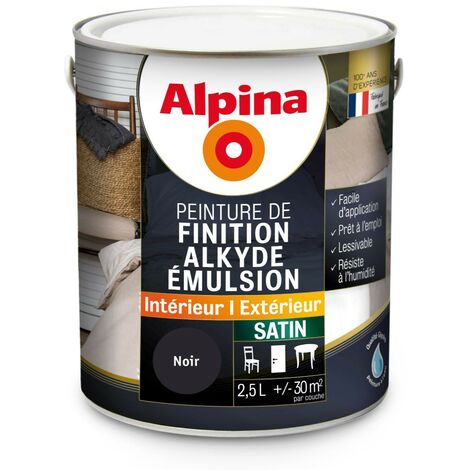 Peinture Alpina Alkyde émulsion 25l Satin Aspect Satin Couleur