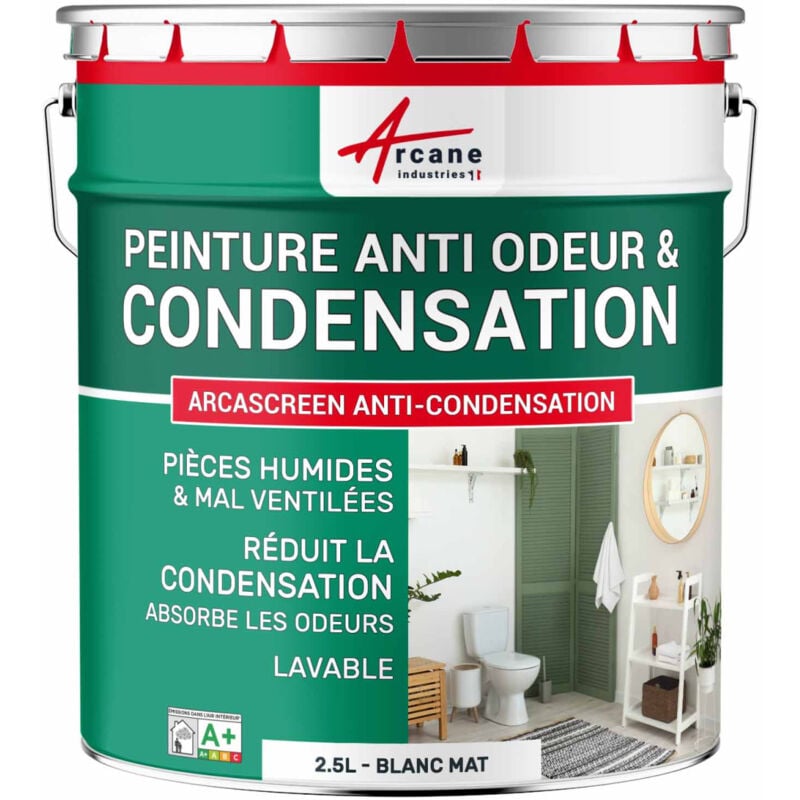 Arcane Industries - Peinture anti condensation anti odeur moisissure - 2.5 l Blanc