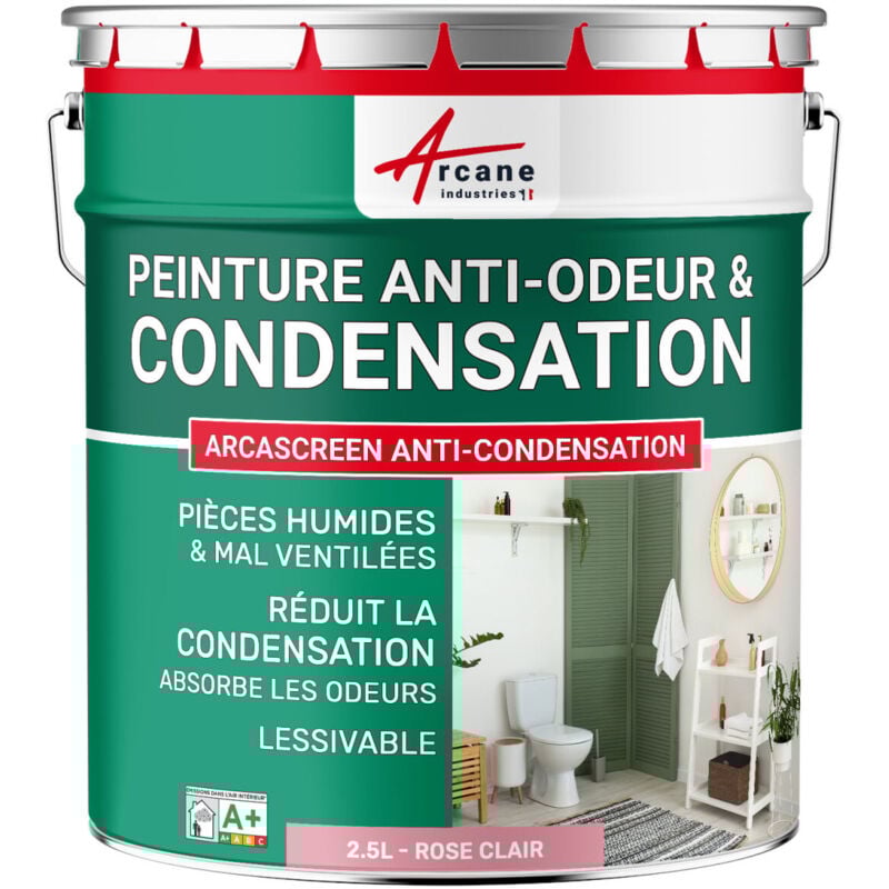 Peinture anti condensation anti odeur moisissure - 2.5 l Rose Clair - ral 3015 Arcane Industries