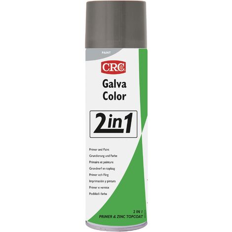 Peinture anti-corrosion GALVACOLOR avec double effet gris clair RAL 7035 CRC GALVACOLOR 32080-AA 500 ml S229521