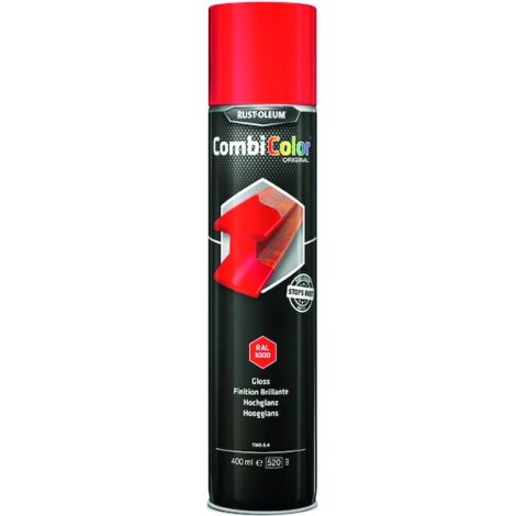 Peinture anti-rouille COMBICOLOR aérosol - rouge RAL 3000 - 400 mL - RUST-OLEUM