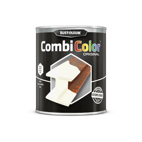 Peinture anti-rouille COMBICOLOR - blanc mat RAL 9010 - 750 mL - RUST-OLEUM