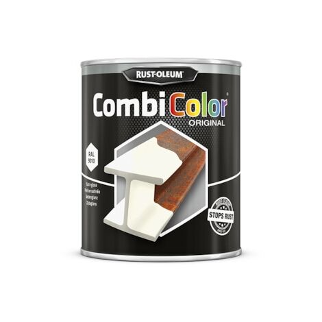 Peinture anti-rouille COMBICOLOR - blanc satiné RAL 9010 - 750 mL - RUST-OLEUM