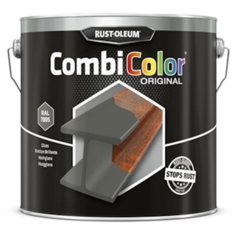 Peinture anti-rouille COMBICOLOR - gris ardoise RAL 7005 - 2.5 L - RUST-OLEUM