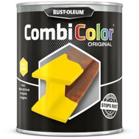 Peinture anti-rouille COMBICOLOR - jaune or RAL 1004 - 750 mL - RUST-OLEUM