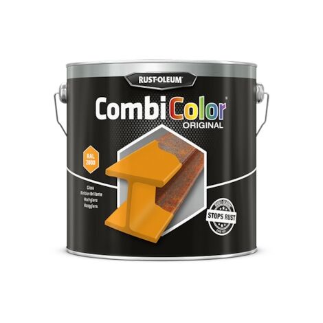 Peinture anti-rouille COMBICOLOR - jaune orange RAL 2000 - 2.5 L - RUST-OLEUM