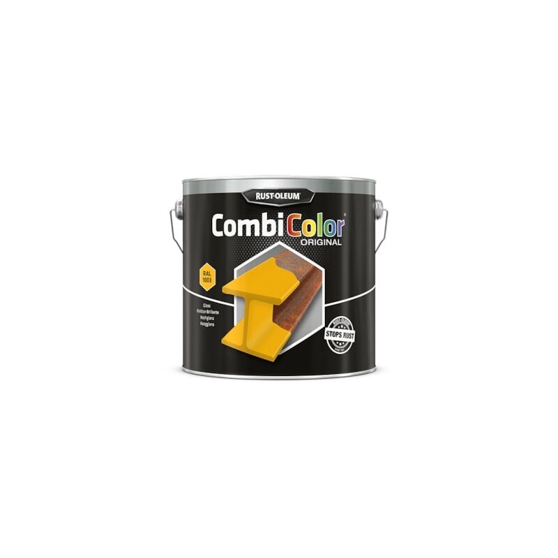 Peinture anti-rouille COMBICOLOR - jaune RAL 1003 - 2.5 L - RUST-OLEUM